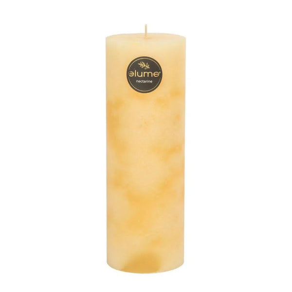 Nectarine Round 7.5 x 22.5cm Pillar Candle by Elume-Candles2go