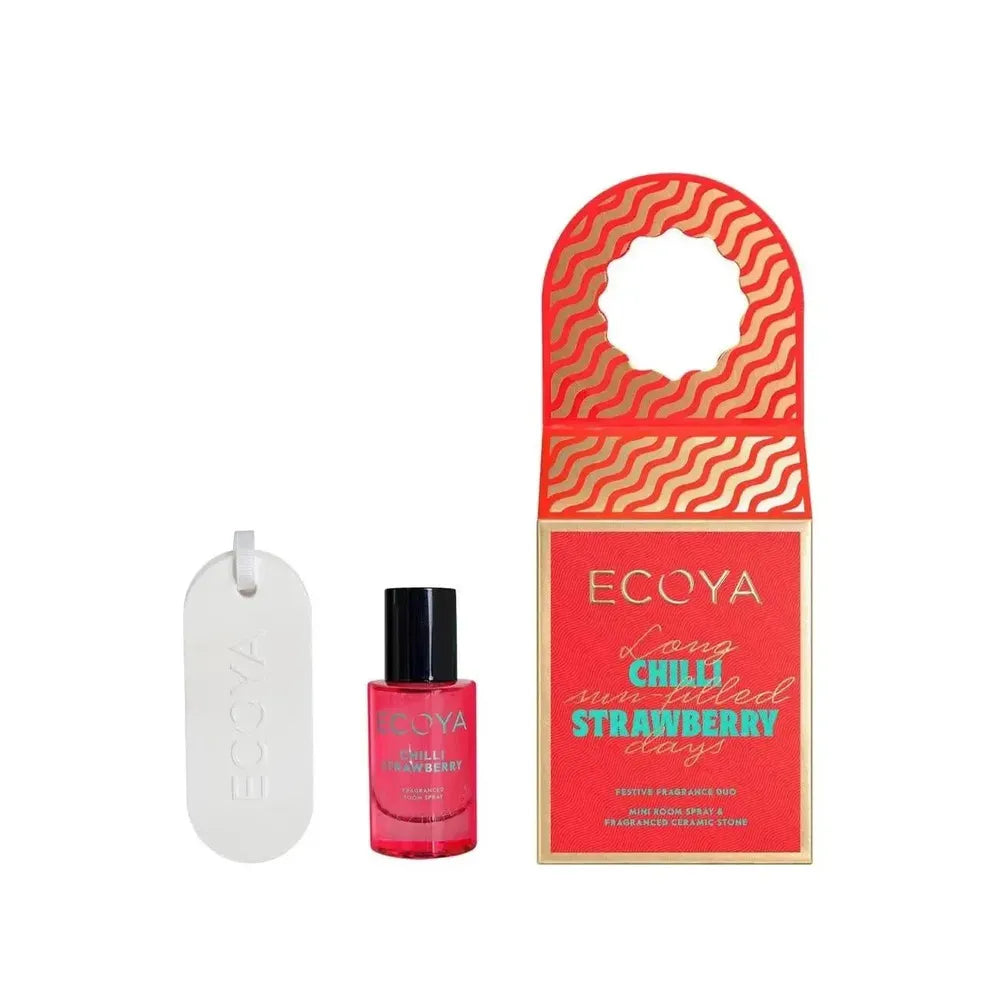 PRE-ORDER Christmas Limited Edition Ecoya Chilli Strawberry Fragrance Duo 2025-Candles2go