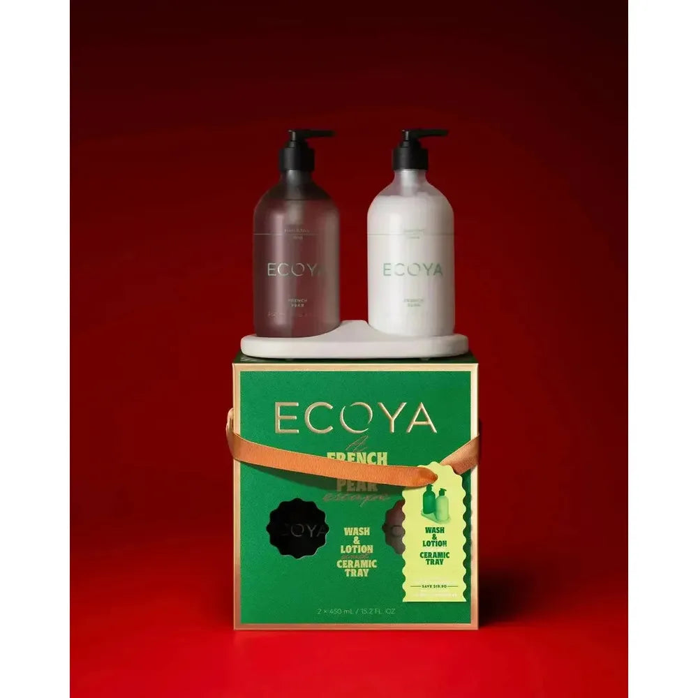 PRE-ORDER Christmas Limited Edition Ecoya French Pear Bathroom Gift Set 2025-Candles2go