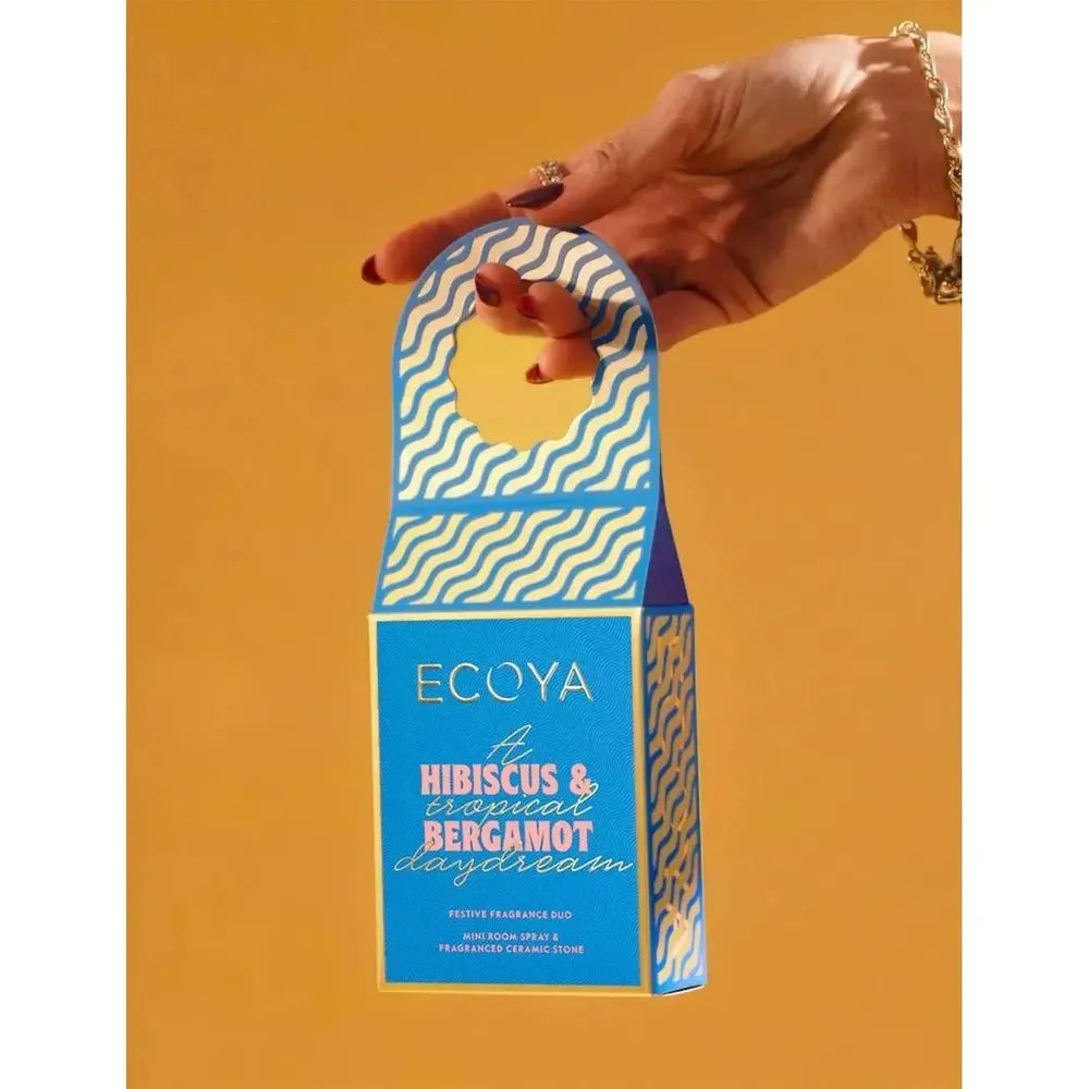 PRE-ORDER Christmas Limited Edition Ecoya Hibiscus & Bergamot Fragrance Duo 2025-Candles2go