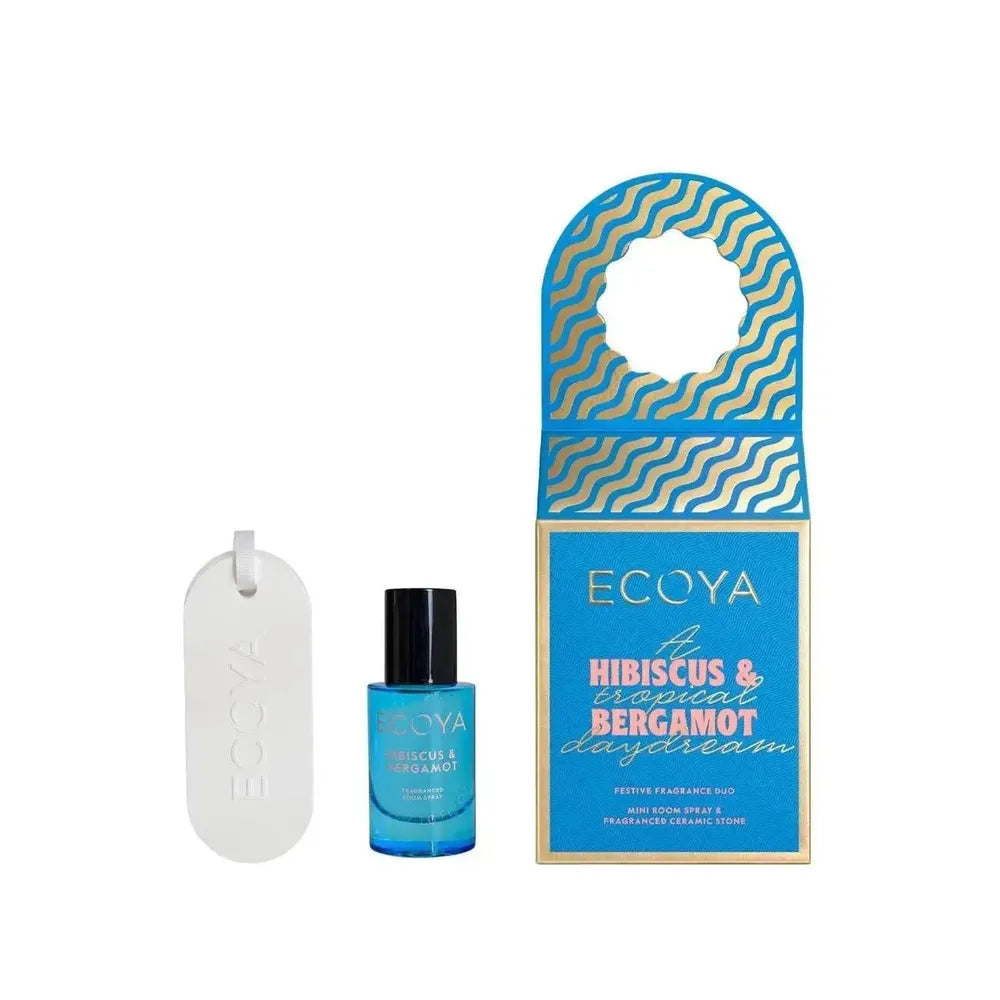 PRE-ORDER Christmas Limited Edition Ecoya Hibiscus & Bergamot Fragrance Duo 2025-Candles2go