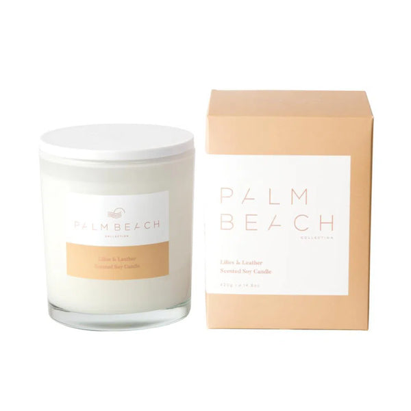 Palm Beach Lilies and Leather Candle 420g-Candles2go