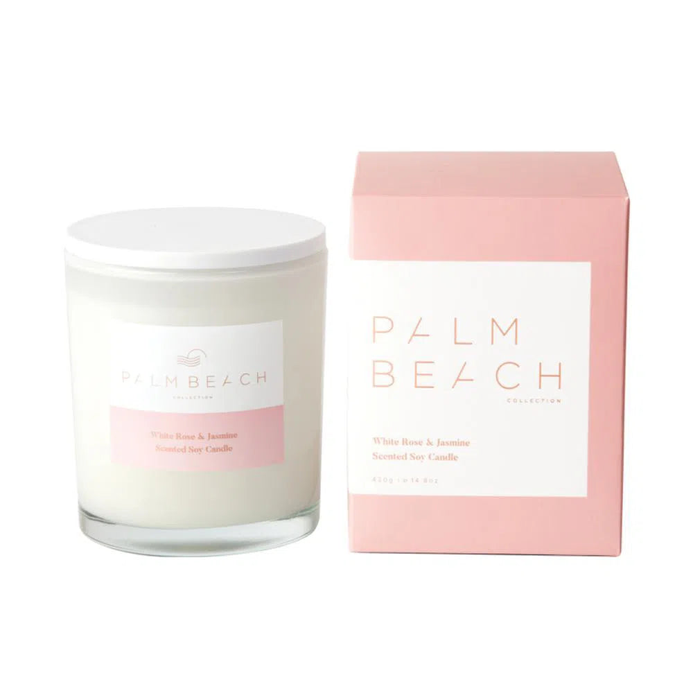Palm Beach White Rose and Jasmine Candle 420g-Candles2go