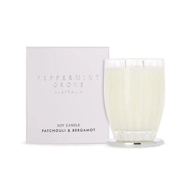 Patchouli & Bergamot Candle 700g by Peppermint Grove-Candles2go