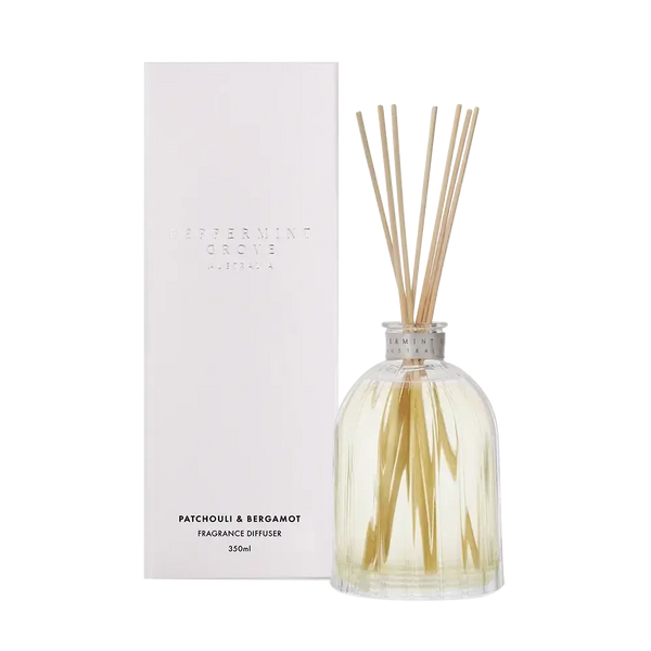 Patchouli and Bergamot Diffuser 350ml by Peppermint Grove-Candles2go