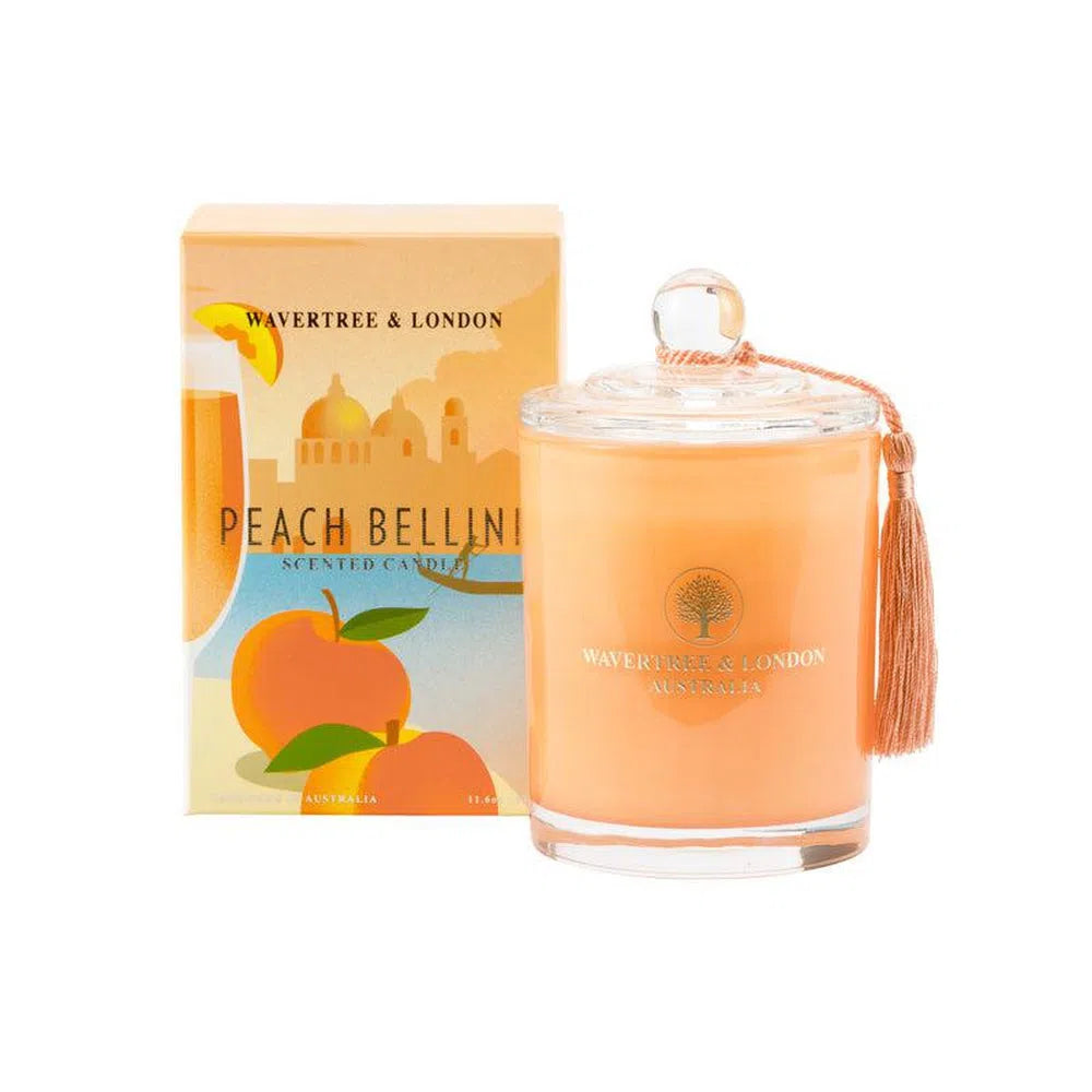 Peach Bellini Candle 330g by Wavertree and London Australia-Candles2go