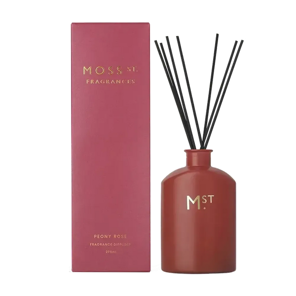 Peony Rose 275ml Reed Diffuser by Moss St Fragrances-Candles2go