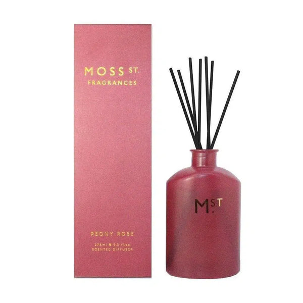 Peony Rose 275ml Reed Diffuser by Moss St Fragrances-Candles2go