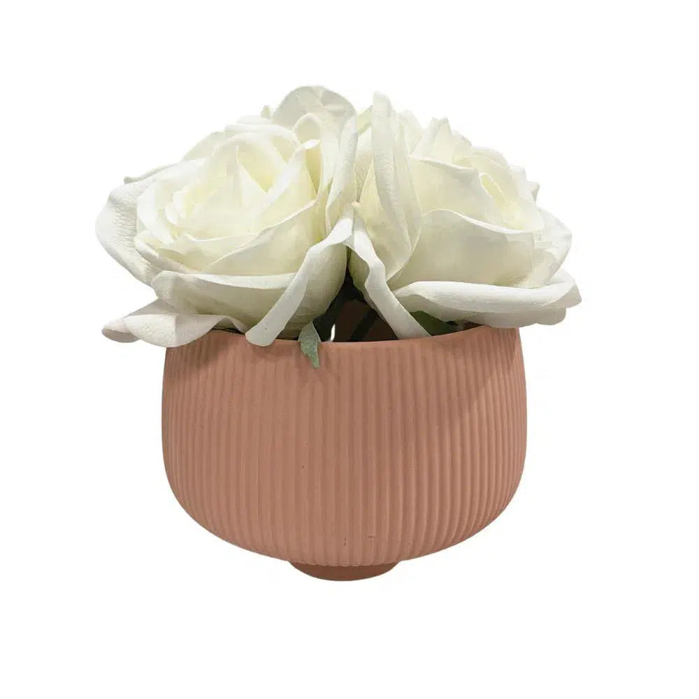 Planter Pot Ceramic in Apricot Australian Native Collection By Bramble Bay Co-Candles2go