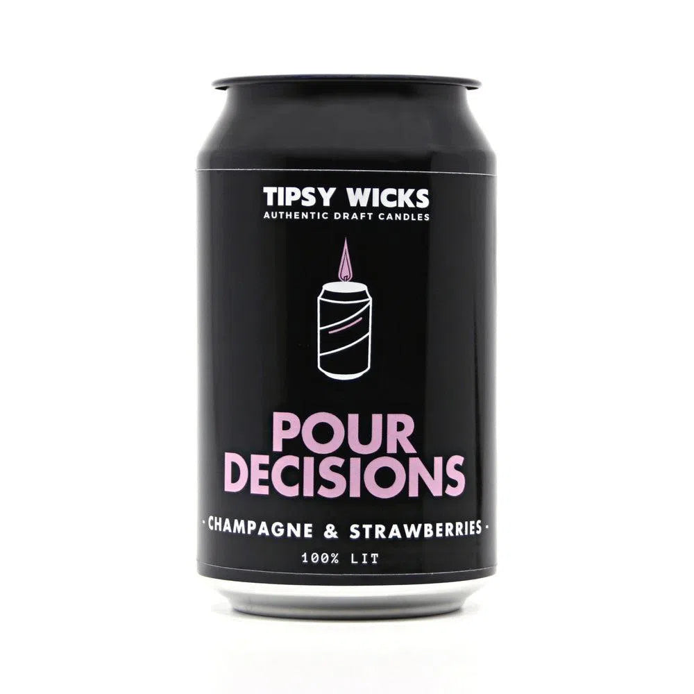 Pour Decisions Candles in a Can 300g by Tipsy Wicks-Candles2go
