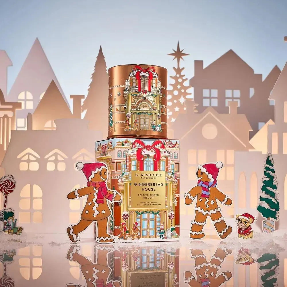 Pre-Order Only - Christmas Limited Edition Glasshouse Gingerbread House 380g Candle 2025-Candles2go