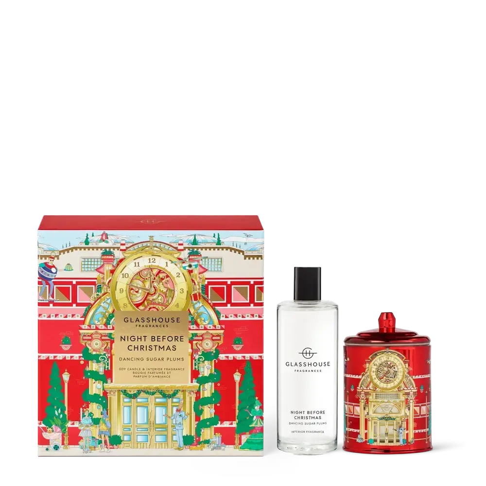 Pre-Order Only - Christmas Limited Edition Glasshouse Night Before Christmas Interior Fragrance & Candle Gift Set 2025-Candles2go