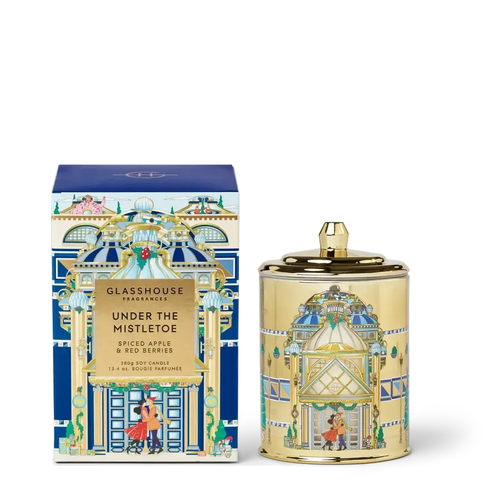 Pre-Order Only - Christmas Limited Edition Glasshouse Under The Mistletoe 380g Candle 2025-Candles2go