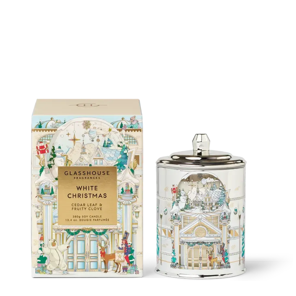 Pre-Order Only - Christmas Limited Edition Glasshouse White Christmas 380g Candle 2025-Candles2go