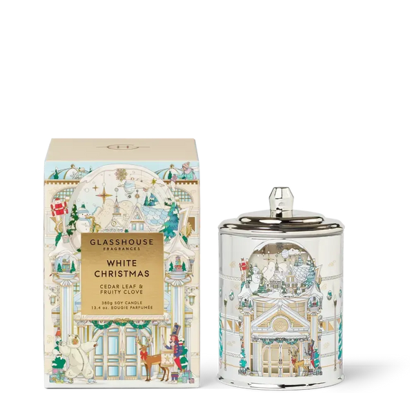 Pre-Order Only - Christmas Limited Edition Glasshouse White Christmas 380g Candle 2025-Candles2go