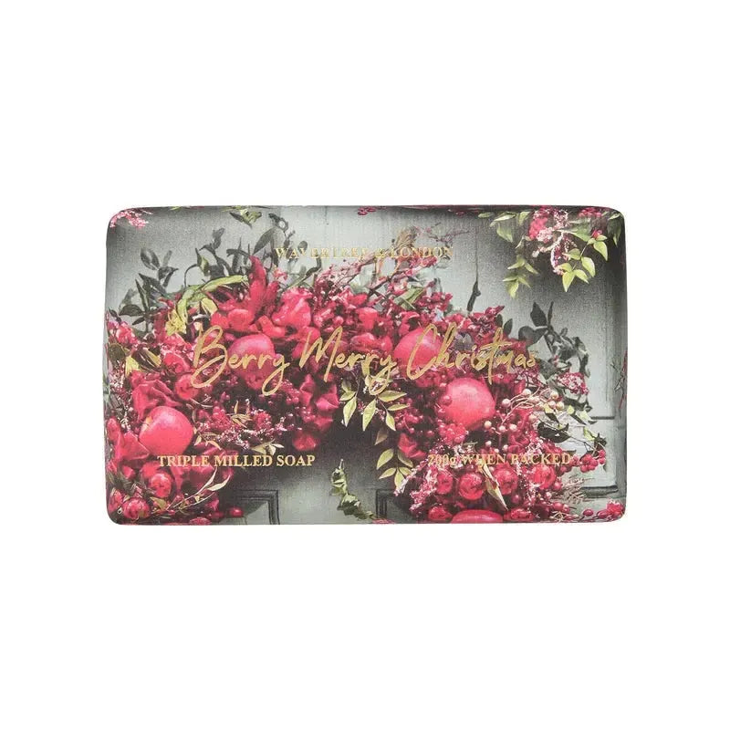 Pre Order Only - Christmas Limited Edition Wavertree & London Berry Merry Christmas 200g Soap Bar 2025-Candles2go