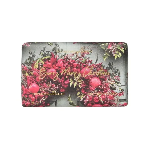 Pre Order Only - Christmas Limited Edition Wavertree & London Berry Merry Christmas 200g Soap Bar 2025-Candles2go