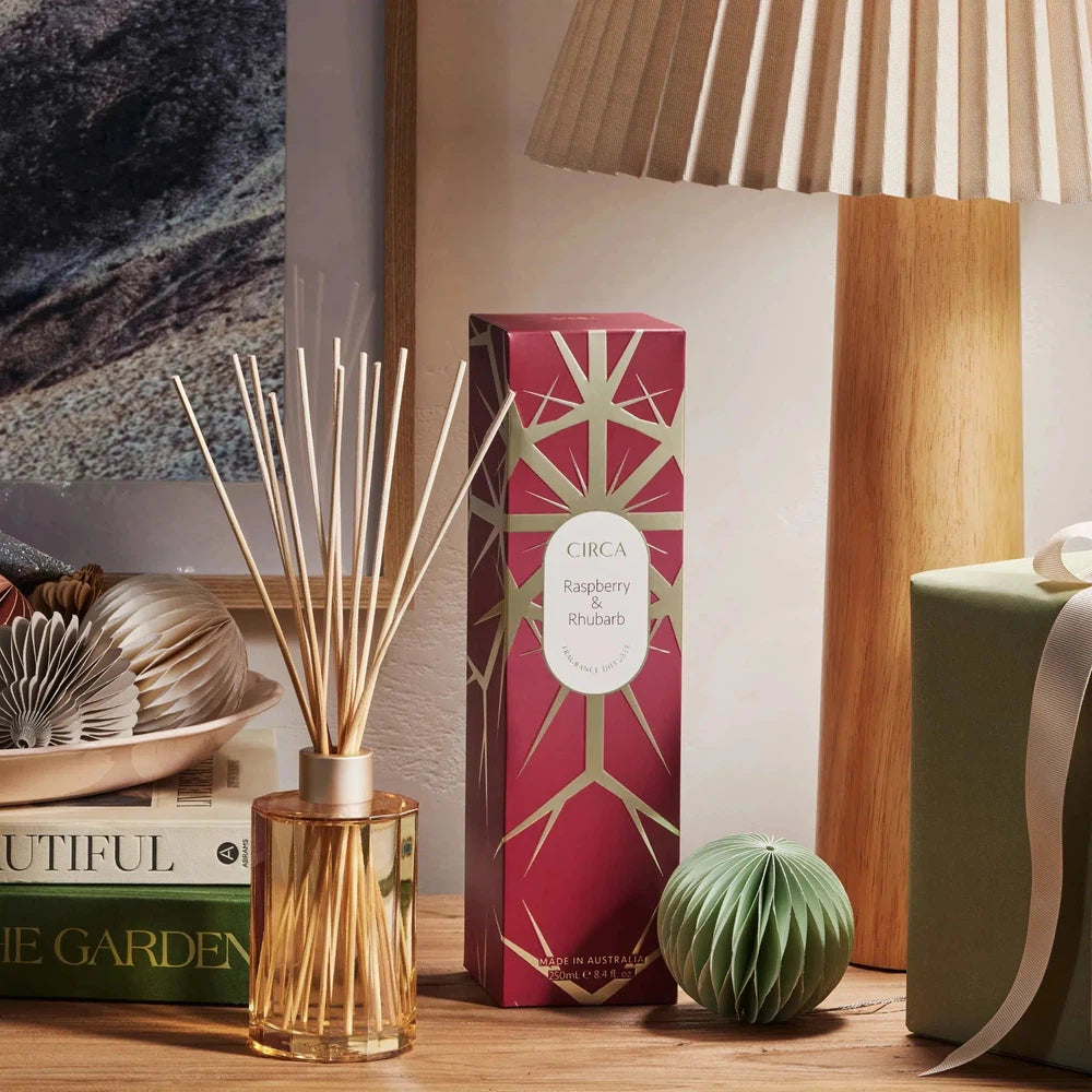 Raspberry and Rhubarb 250ml Christmas Diffuser by Circa-Candles2go