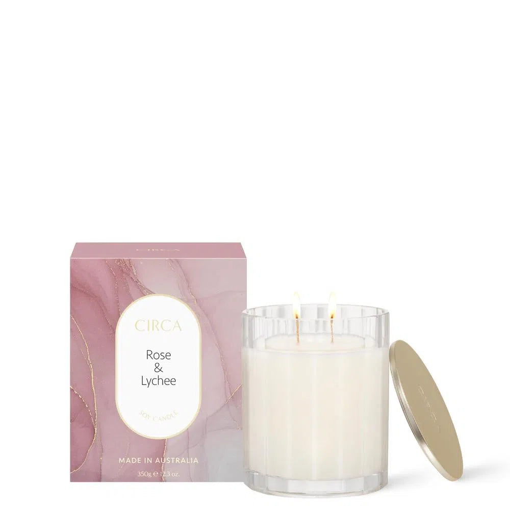 Rose and Lychee 350g Candle by Circa Home-Candles2go