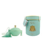 Round Art Deco Lime Candle Tiffany Blue By Cote Noire GML30001