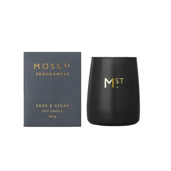 Sage and Cedar 320g Candle by Moss St Fragrances-Candles2go