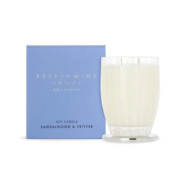 Sandalwood and Vetiver 350g Candle by Peppermint Grove-Candles2go