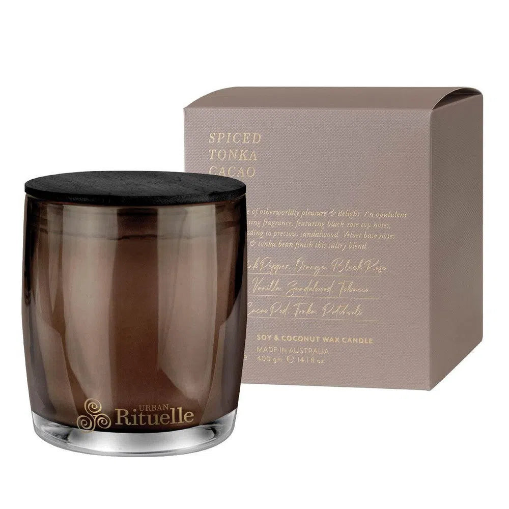 Spiced Tonka and Cacao Pod 400g Candle by Urban Rituelle-Candles2go