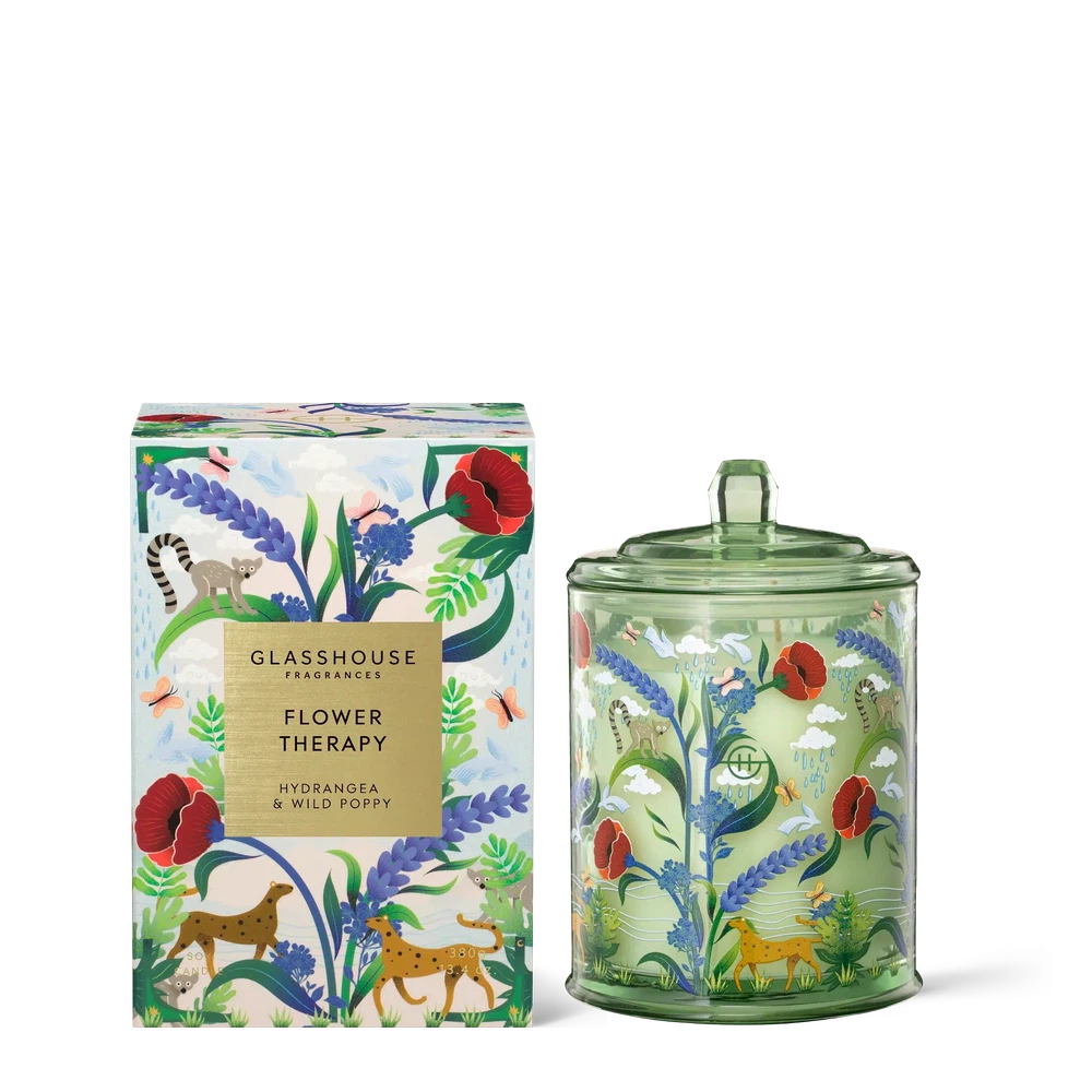 Summer Refresh Limited Edition Flower Therapy 380g Candle by Glasshouse Fragrances-Candles2go