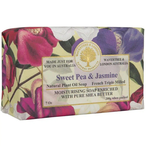 Sweet Pea and Jasmine Soap 200g by Wavertree and London Australia-Candles2go