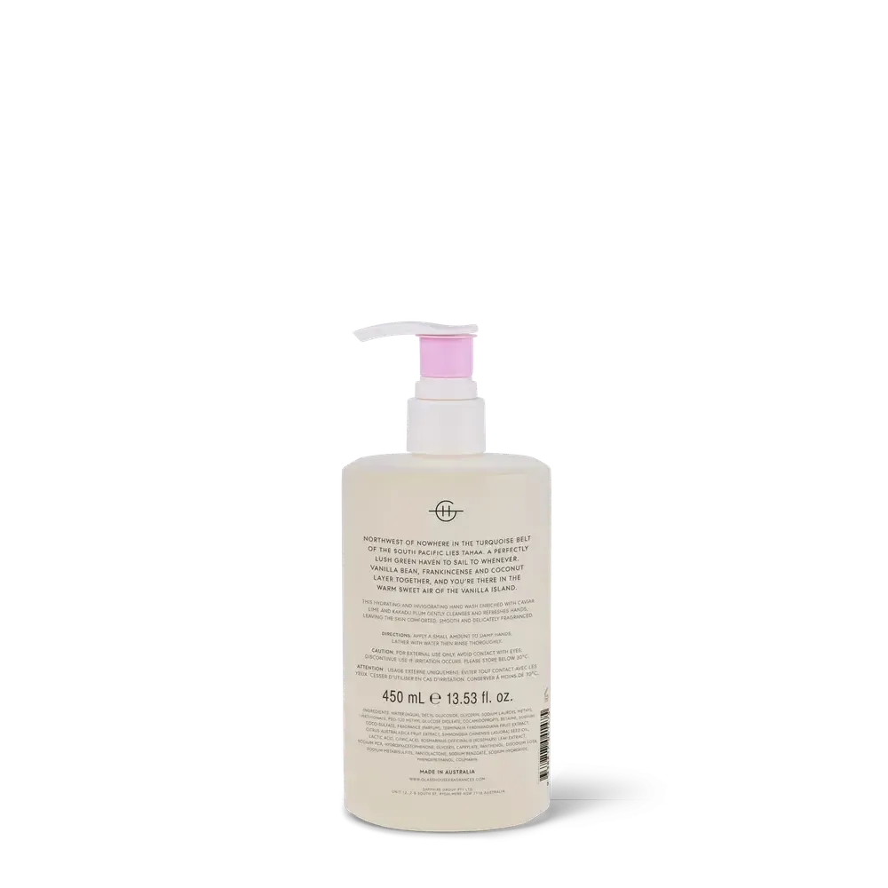 Tahaa Affair 450ml Hand Wash by Glasshouse Fragrances-Candles2go