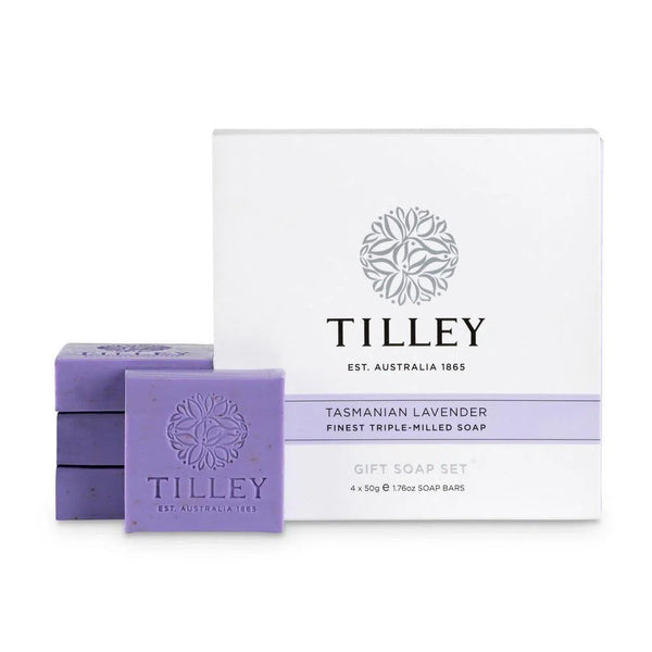 Tasmanian Lavender Gift Soap Set 4 X 50g By Tilley Australia-Candles2go