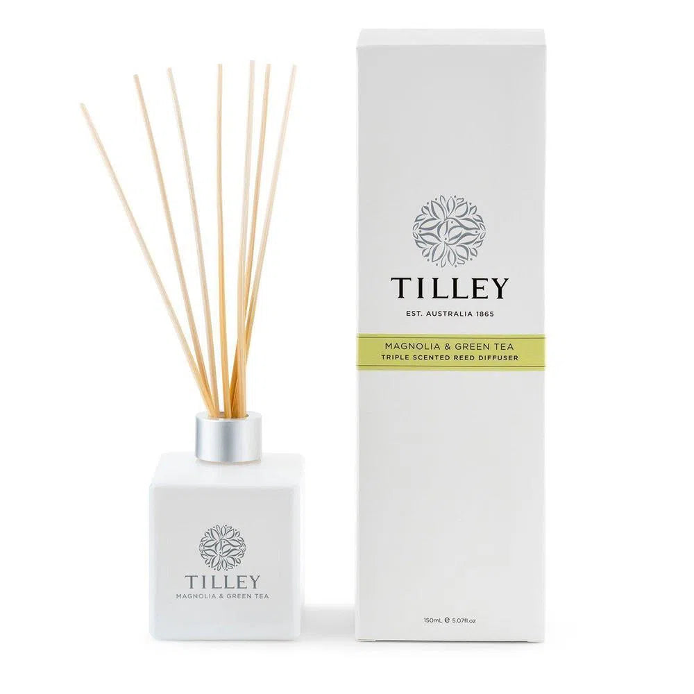 Tilley Australia Reed Diffusers Magnolia and Green Tea 150ml Diffuser-Candles2go