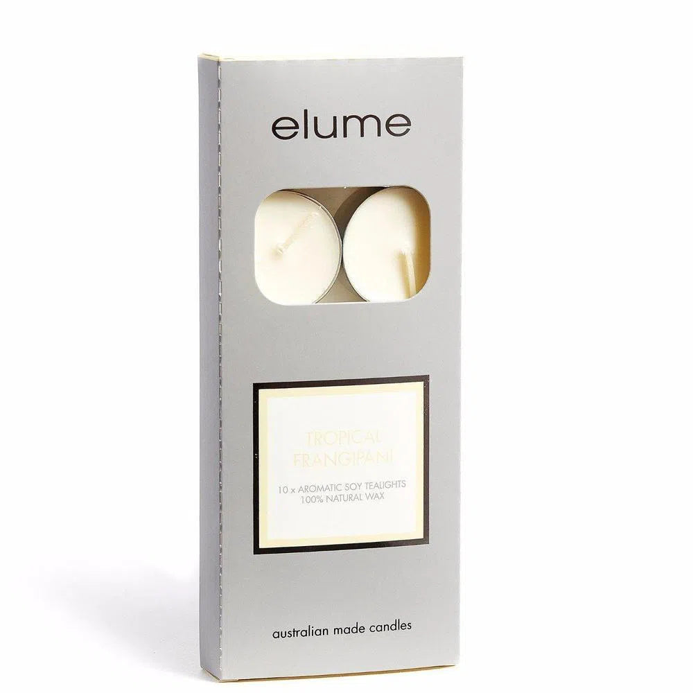 Tropical Frangipani Tealights 10 Pack by Elume-Candles2go