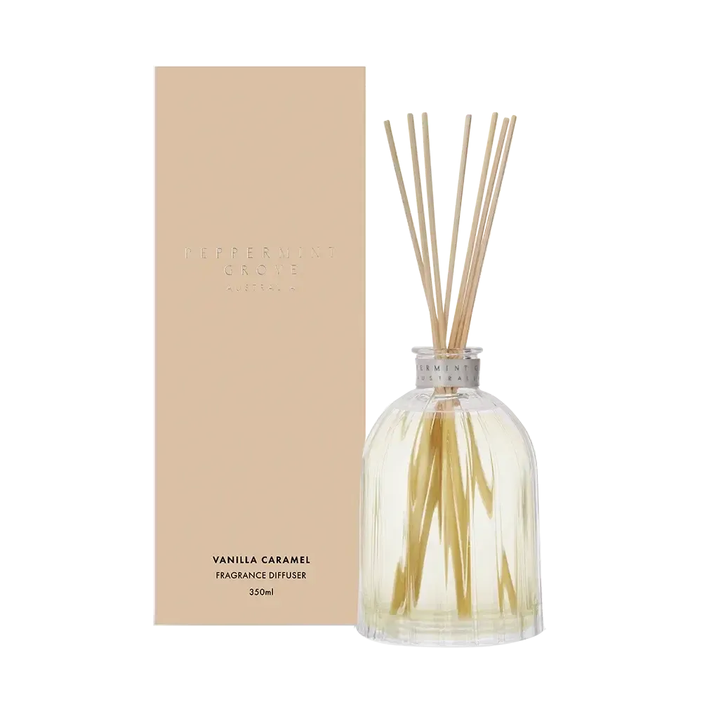 Vanilla Caramel 350ml Diffuser by Peppermint Grove-Candles2go