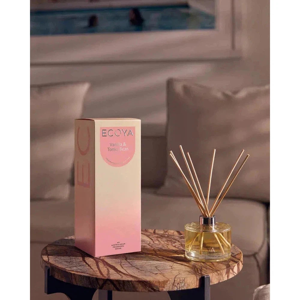 Vanilla and Tonka Bean 200ml Reed Diffuser by Ecoya-Candles2go