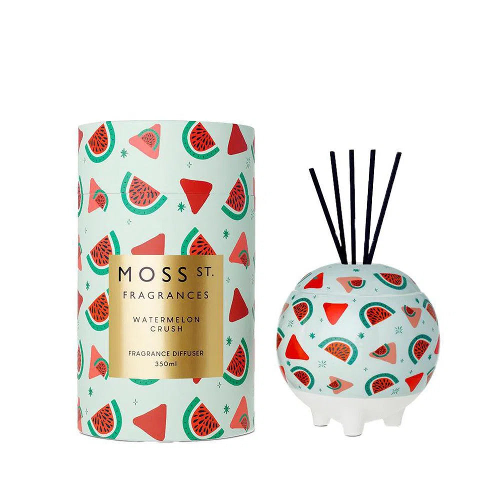 Watermelon Crush 350ml Ceramic Reed Diffuser by Moss St Fragrances-Candles2go