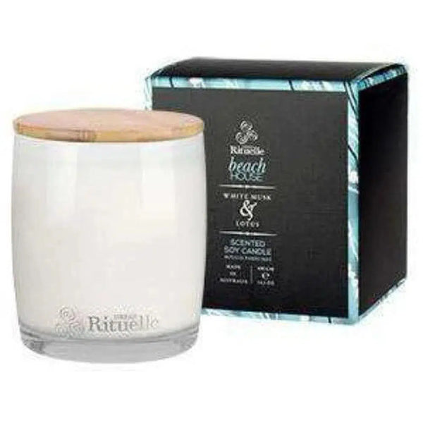 Weekender White Musk & Lotus Soy Candle 400g Beach House by Urban Rituelle-Candles2go