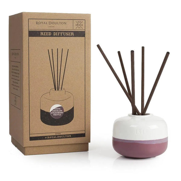 White Chocolate and Strawberry 200ml Reed Diffuser by Royal Doulton-Candles2go