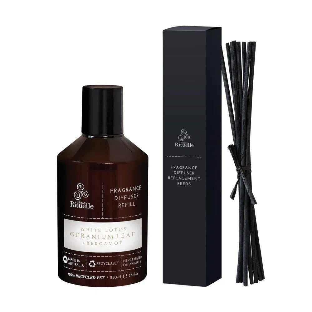 White Lotus 250ml Diffuser Refill and Reeds by Urban Rituelle-Candles2go