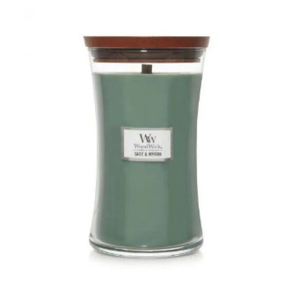 WoodWick Sage and Myrrh Large 609g candle DISCONTINUED-Candles2go