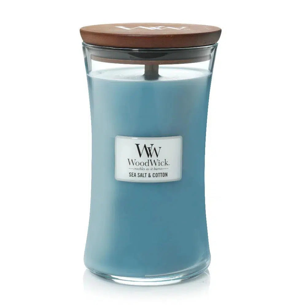 Woodwick Candles Large Candle 609g Sea Salt and Cotton-Candles2go